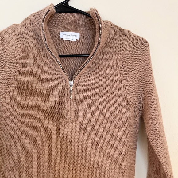 Lovers and Friends Quarter Zip Turtle Neck Sweater Tunic Size XSmall - Picture 4 of 5